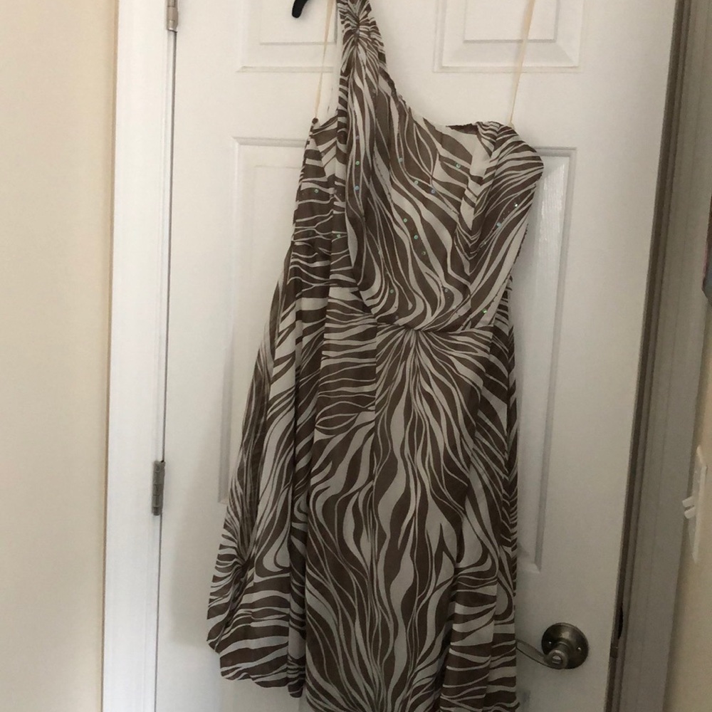Zebra stripe party dress